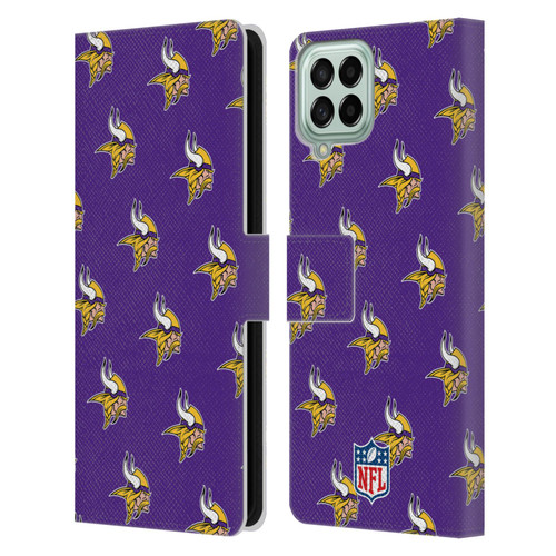NFL Minnesota Vikings Artwork Patterns Leather Book Wallet Case Cover For Samsung Galaxy M33 (2022)