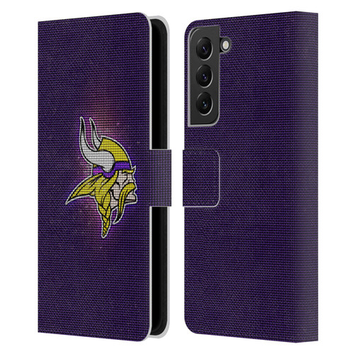 NFL Minnesota Vikings Artwork LED Leather Book Wallet Case Cover For Samsung Galaxy S22+ 5G