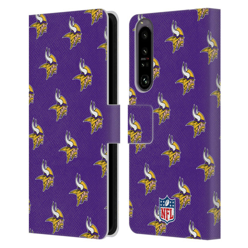 NFL Minnesota Vikings Artwork Patterns Leather Book Wallet Case Cover For Sony Xperia 1 IV