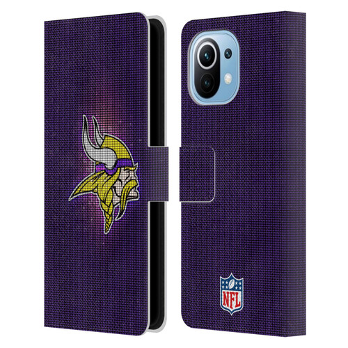 NFL Minnesota Vikings Artwork LED Leather Book Wallet Case Cover For Xiaomi Mi 11