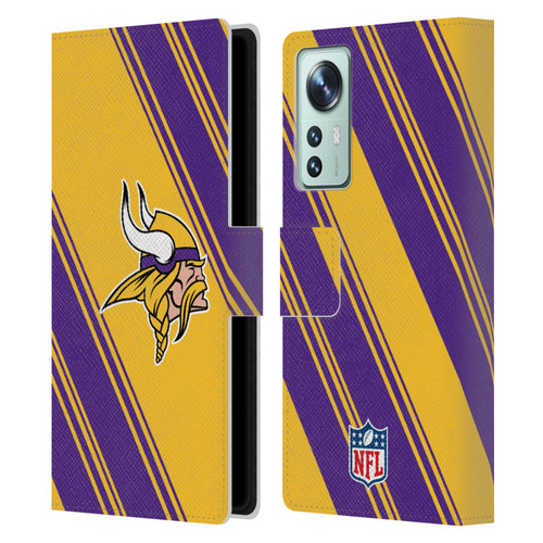 NFL Minnesota Vikings Artwork Stripes Leather Book Wallet Case Cover For Xiaomi 12