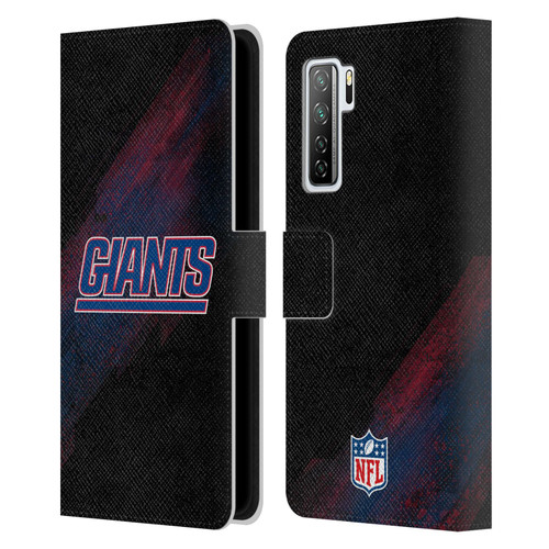 NFL New York Giants Logo Blur Leather Book Wallet Case Cover For Huawei Nova 7 SE/P40 Lite 5G