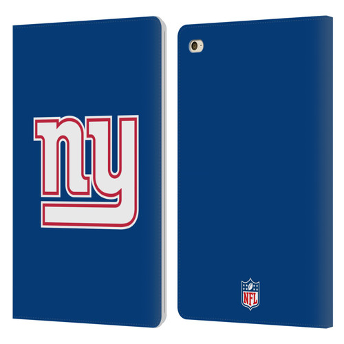NFL New York Giants Logo Plain Leather Book Wallet Case Cover For Apple iPad mini 4