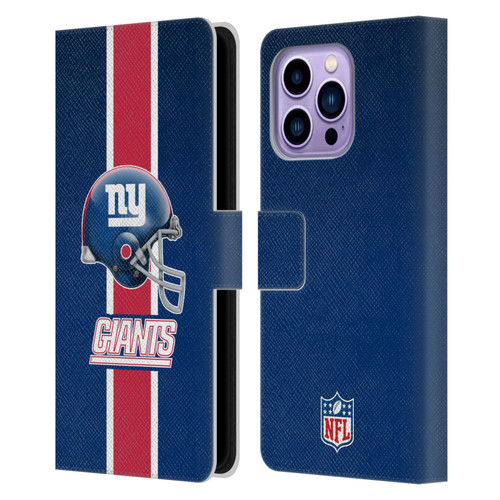 NFL New York Giants Logo Helmet Leather Book Wallet Case Cover For Apple iPhone 14 Pro Max