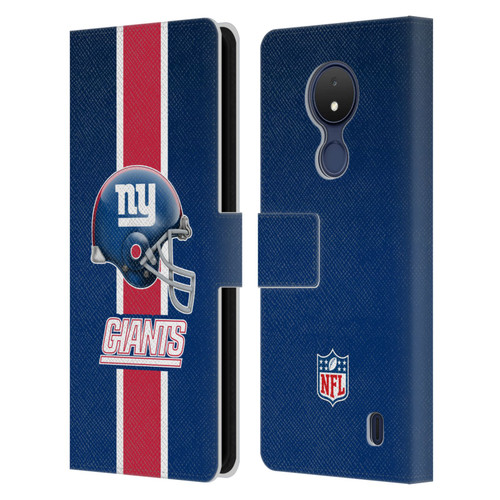 NFL New York Giants Logo Helmet Leather Book Wallet Case Cover For Nokia C21