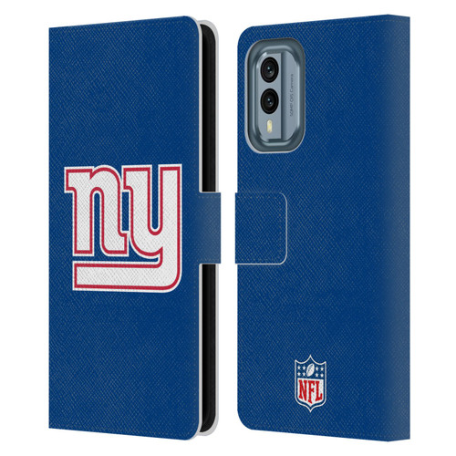 NFL New York Giants Logo Plain Leather Book Wallet Case Cover For Nokia X30