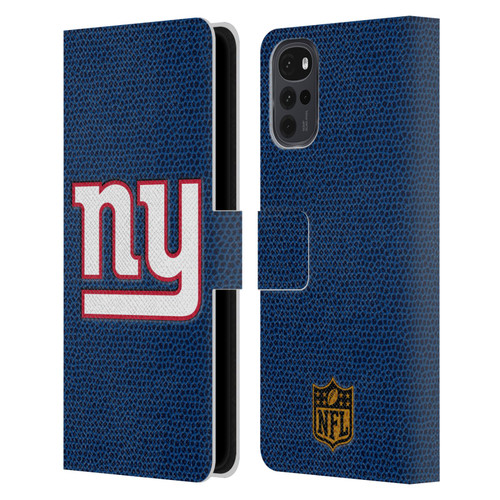 NFL New York Giants Logo Football Leather Book Wallet Case Cover For Motorola Moto G22