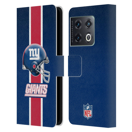 NFL New York Giants Logo Helmet Leather Book Wallet Case Cover For OnePlus 10 Pro