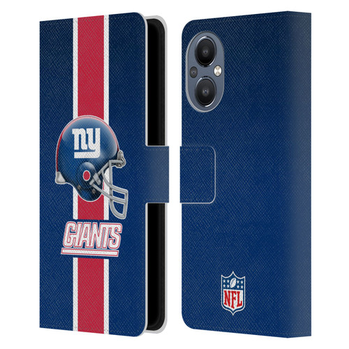 NFL New York Giants Logo Helmet Leather Book Wallet Case Cover For OnePlus Nord N20 5G