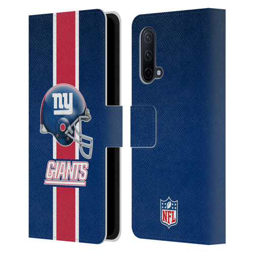 NFL New York Giants Logo Helmet Leather Book Wallet Case Cover For OnePlus Nord CE 5G