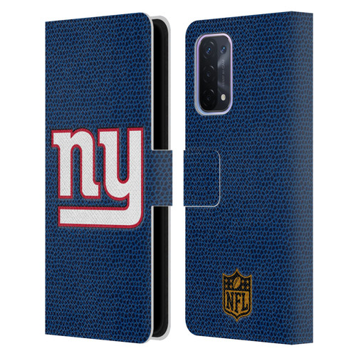 NFL New York Giants Logo Football Leather Book Wallet Case Cover For OPPO A54 5G