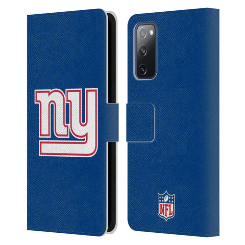 NFL New York Giants Logo Plain Leather Book Wallet Case Cover For Samsung Galaxy S20 FE / 5G NFL New York Giants Logo Plain Leather Book Wallet Case Cover For Samsung Galaxy S20 FE / 5G