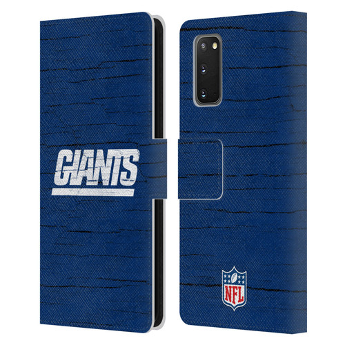 NFL New York Giants Logo Distressed Look Leather Book Wallet Case Cover For Samsung Galaxy S20 / S20 5G NFL New York Giants Logo Distressed Look Leather Book Wallet Case Cover For Samsung Galaxy S20 / S20 5G