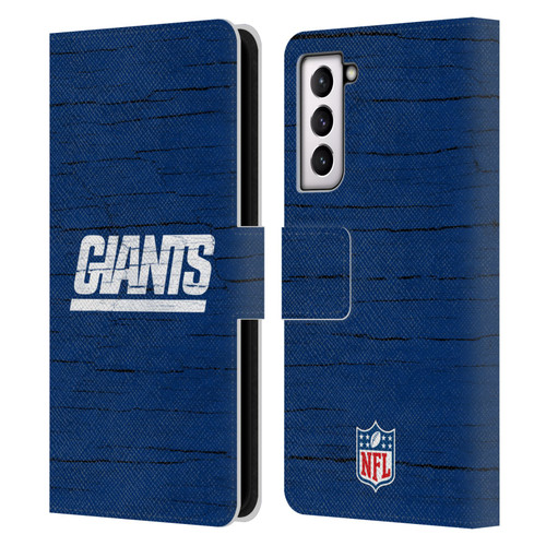 NFL New York Giants Logo Distressed Look Leather Book Wallet Case Cover For Samsung Galaxy S21 5G NFL New York Giants Logo Distressed Look Leather Book Wallet Case Cover For Samsung Galaxy S21 5G