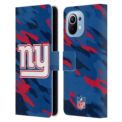 NFL New York Giants Logo Camou Leather Book Wallet Case Cover For Xiaomi Mi 11