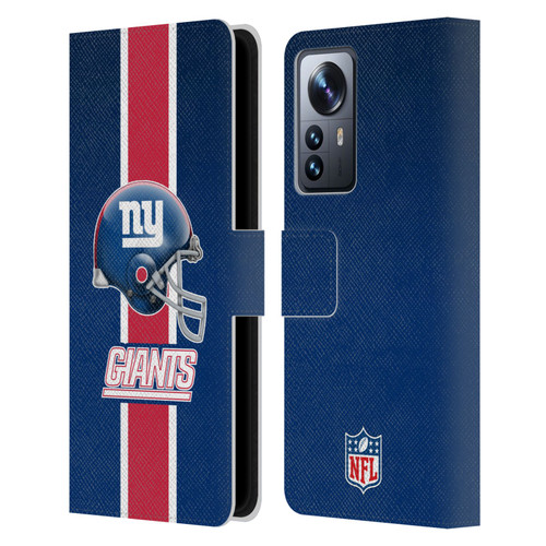 NFL New York Giants Logo Helmet Leather Book Wallet Case Cover For Xiaomi 12 Pro