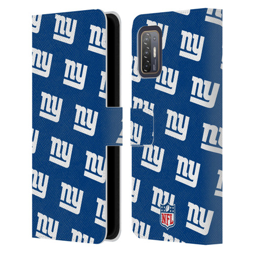 NFL New York Giants Artwork Patterns Leather Book Wallet Case Cover For HTC Desire 21 Pro 5G