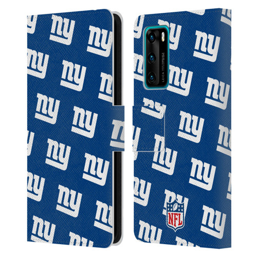NFL New York Giants Artwork Patterns Leather Book Wallet Case Cover For Huawei P40 5G
