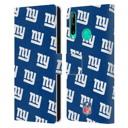 NFL New York Giants Artwork Patterns Leather Book Wallet Case Cover For Huawei P40 lite E