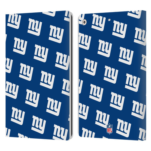 NFL New York Giants Artwork Patterns Leather Book Wallet Case Cover For Apple iPad 10.2 2019/2020/2021