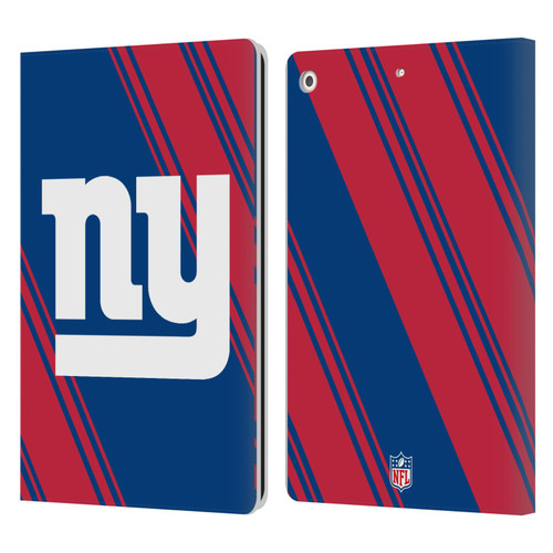 NFL New York Giants Artwork Stripes Leather Book Wallet Case Cover For Apple iPad 10.2 2019/2020/2021