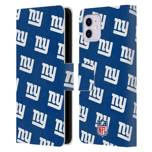 NFL New York Giants Artwork Patterns Leather Book Wallet Case Cover For Apple iPhone 11