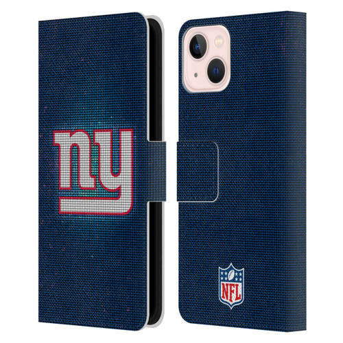 NFL New York Giants Artwork LED Leather Book Wallet Case Cover For Apple iPhone 13