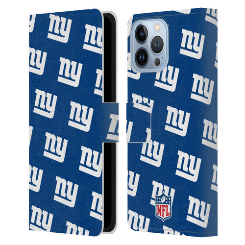 NFL New York Giants Artwork Patterns Leather Book Wallet Case Cover For Apple iPhone 13 Pro Max