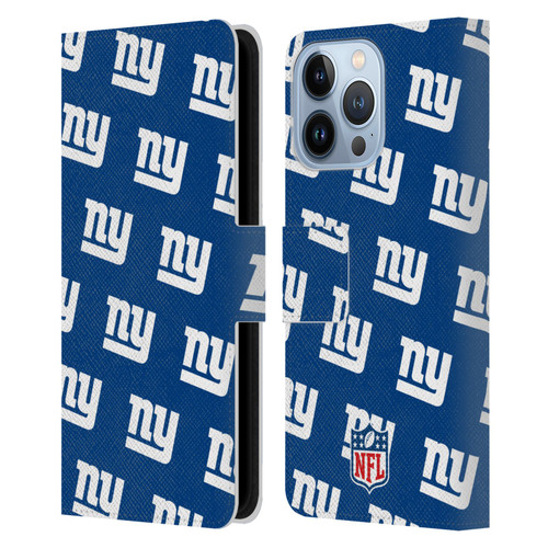 NFL New York Giants Artwork Patterns Leather Book Wallet Case Cover For Apple iPhone 13 Pro