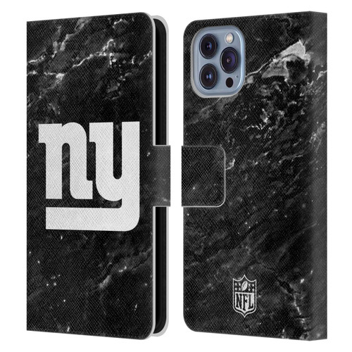 NFL New York Giants Artwork Marble Leather Book Wallet Case Cover For Apple iPhone 14