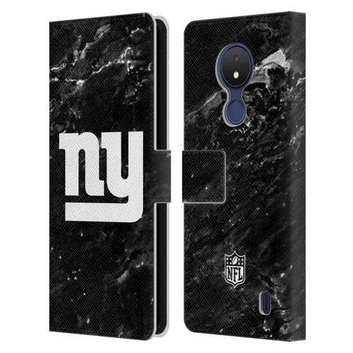 NFL New York Giants Artwork Marble Leather Book Wallet Case Cover For Nokia C21