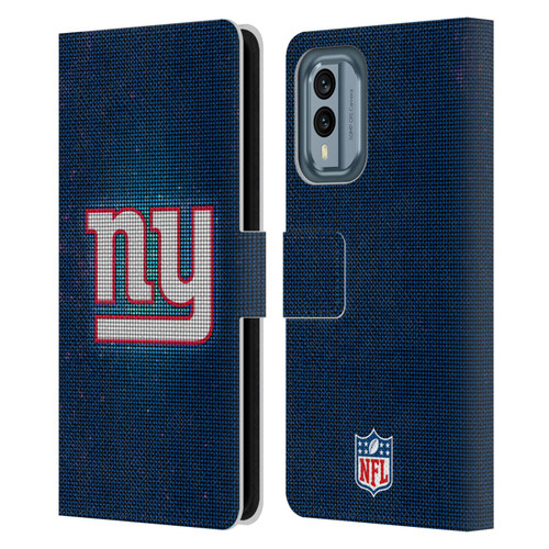 NFL New York Giants Artwork LED Leather Book Wallet Case Cover For Nokia X30