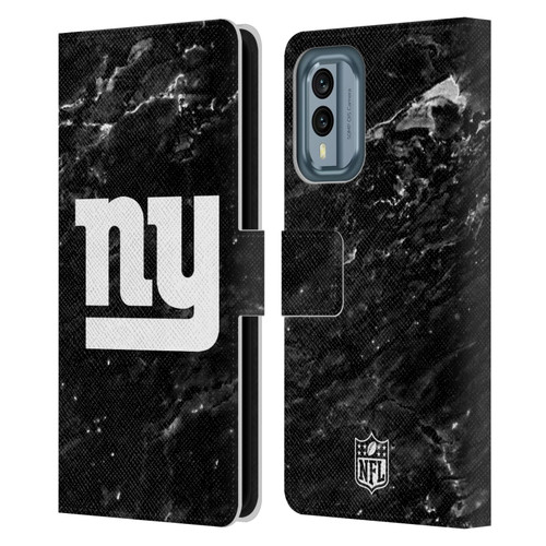 NFL New York Giants Artwork Marble Leather Book Wallet Case Cover For Nokia X30