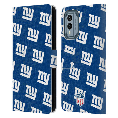 NFL New York Giants Artwork Patterns Leather Book Wallet Case Cover For Nokia X30