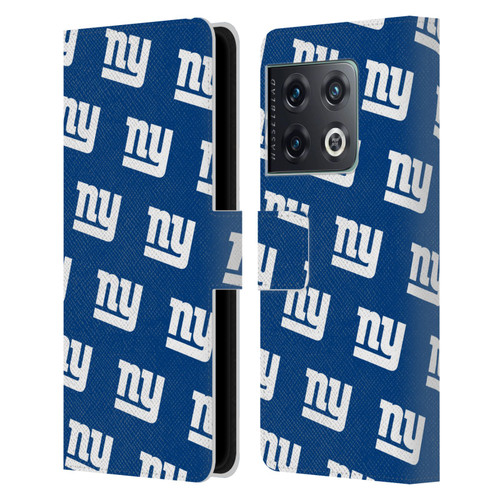 NFL New York Giants Artwork Patterns Leather Book Wallet Case Cover For OnePlus 10 Pro