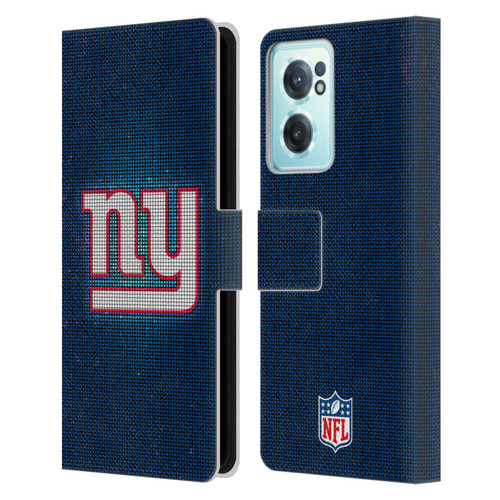 NFL New York Giants Artwork LED Leather Book Wallet Case Cover For OnePlus Nord CE 2 5G