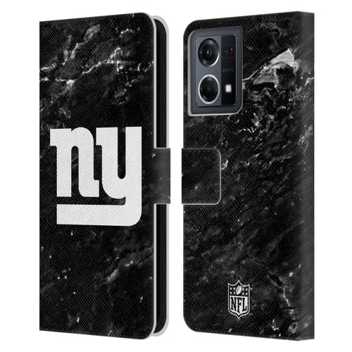 NFL New York Giants Artwork Marble Leather Book Wallet Case Cover For OPPO Reno8 4G