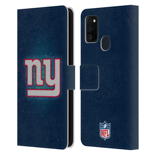 NFL New York Giants Artwork LED Leather Book Wallet Case Cover For Samsung Galaxy M30s (2019)/M21 (2020)