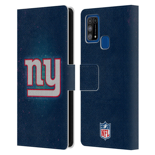 NFL New York Giants Artwork LED Leather Book Wallet Case Cover For Samsung Galaxy M31 (2020)