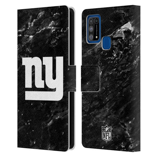 NFL New York Giants Artwork Marble Leather Book Wallet Case Cover For Samsung Galaxy M31 (2020)