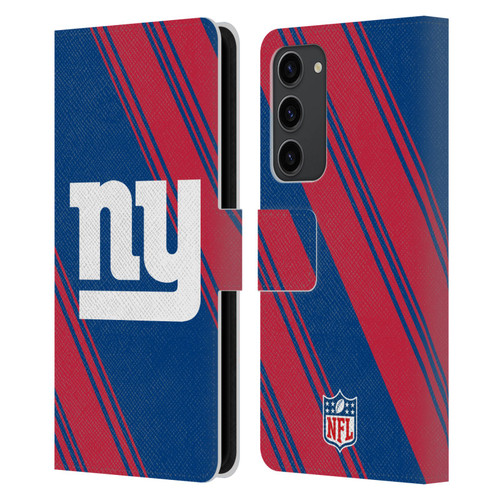 NFL New York Giants Artwork Stripes Leather Book Wallet Case Cover For Samsung Galaxy S23+ 5G
