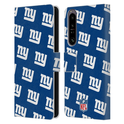 NFL New York Giants Artwork Patterns Leather Book Wallet Case Cover For Sony Xperia 1 IV