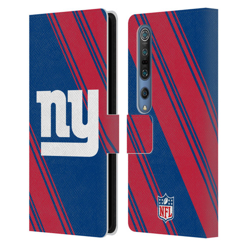NFL New York Giants Artwork Stripes Leather Book Wallet Case Cover For Xiaomi Mi 10 5G / Mi 10 Pro 5G