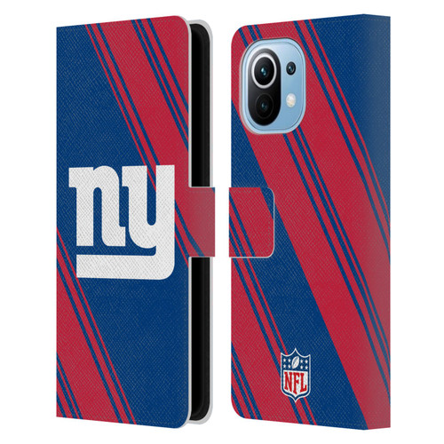 NFL New York Giants Artwork Stripes Leather Book Wallet Case Cover For Xiaomi Mi 11