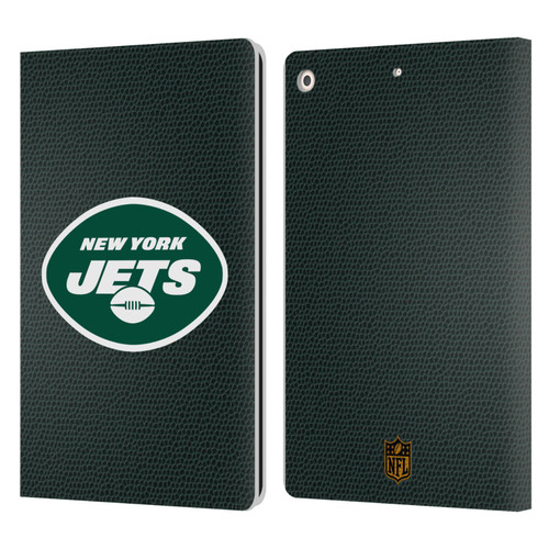 NFL New York Jets Logo Football Leather Book Wallet Case Cover For Apple iPad 10.2 2019/2020/2021