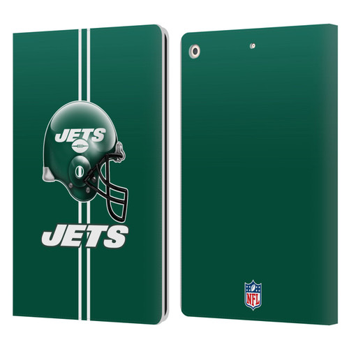 NFL New York Jets Logo Helmet Leather Book Wallet Case Cover For Apple iPad 10.2 2019/2020/2021