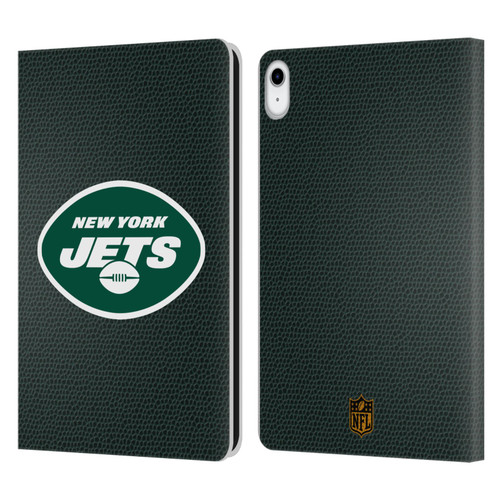 NFL New York Jets Logo Football Leather Book Wallet Case Cover For Apple iPad 10.9 (2022)