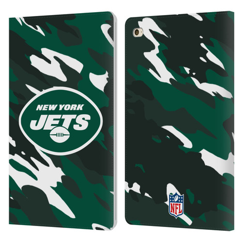 NFL New York Jets Logo Camou Leather Book Wallet Case Cover For Apple iPad mini 4