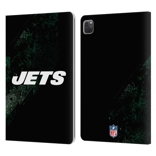 NFL New York Jets Logo Blur Leather Book Wallet Case Cover For Apple iPad Pro 11 2020 / 2021 / 2022