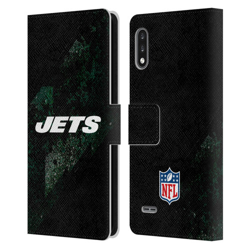 NFL New York Jets Logo Blur Leather Book Wallet Case Cover For LG K22